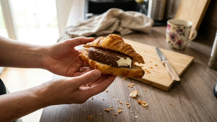 Eis-Croissant Trend in sozialen Medien