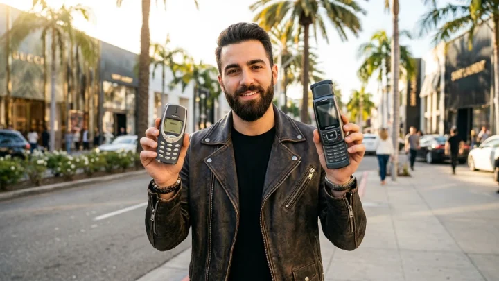 Eine Ansammlung verschiedener klassischer Nokia-Mobiltelefone aus den späten 90er und frühen 2000er Jahren.