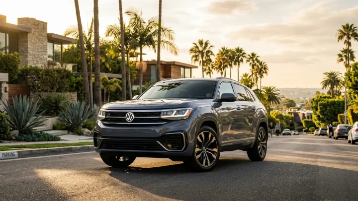 Die neue Generation des VW Atlas Cross Sport SUV in Frontansicht