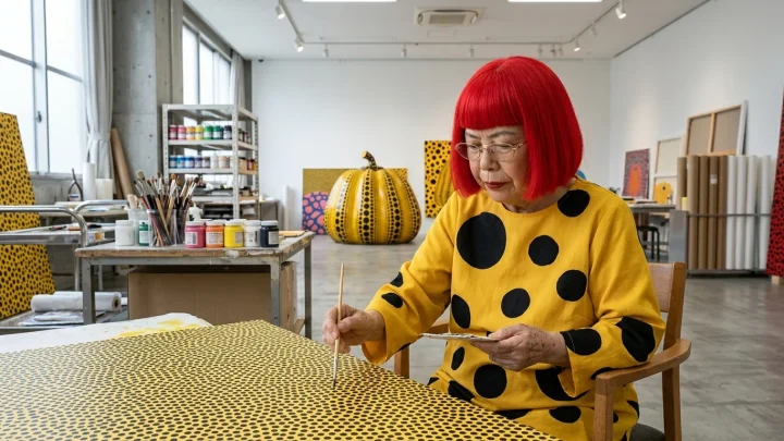 Die japanische Künstlerin Yayoi Kusama