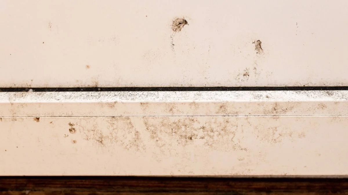 Dirty wall and baseboard