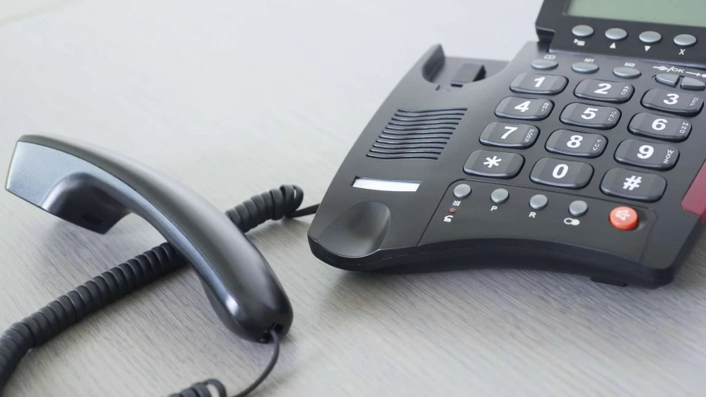 Ein Festnetztelefon (Symbolbild)