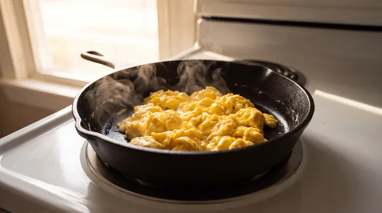 El error más común al preparar huevos revueltos. (Foto: Adobe Stock)