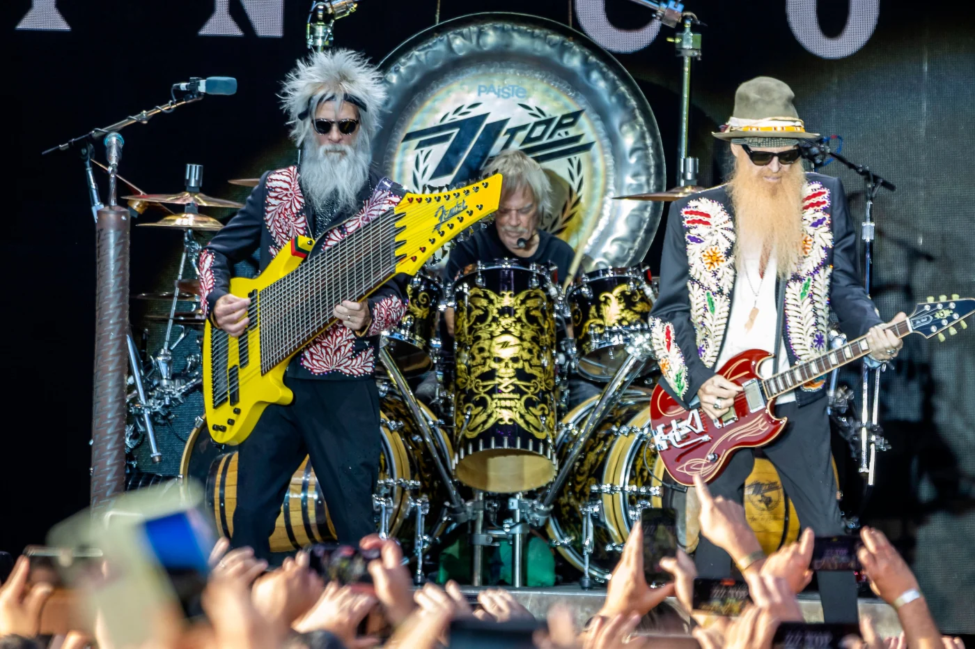 Elwood Francis, Frank Beard und Billy Gibbons im Jahr 2024.