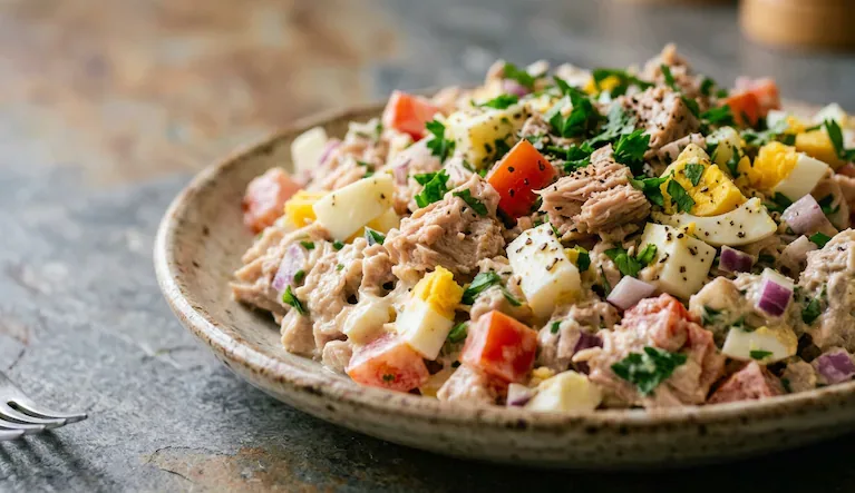 Esta ensalada es ideal para un almuerzo rápido. (Imagen ilustrativa IA Gemini)