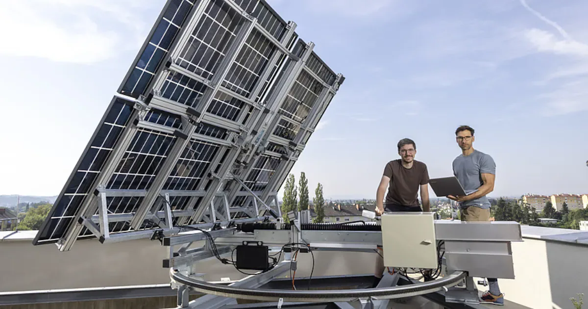 FLAPTrack: Grazer Solaranlage liefert bis zu 56 Prozent mehr Energie