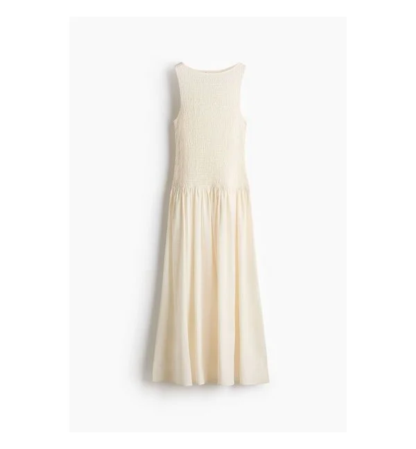 H&M Gesmoktes Kleid aus Seersucker
