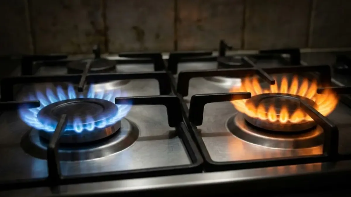 One possible cause is an imbalance between gas and oxygen. When there is not enough oxygen, the gas may not burn completely. Fuente: IA