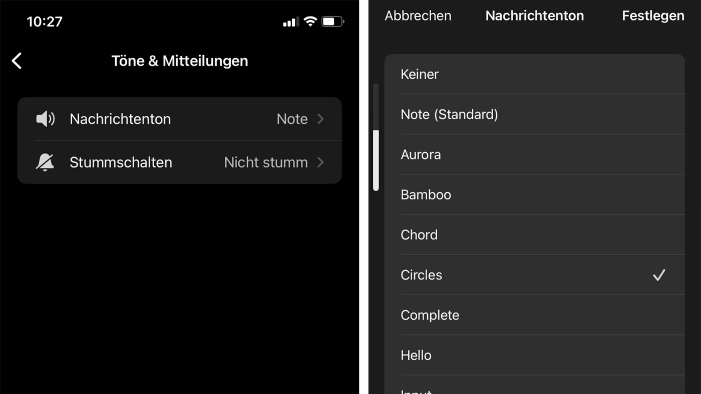 Personalisierte Töne Signal