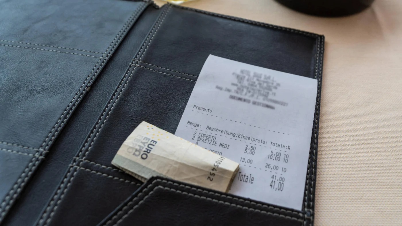 Rechnung vom Restaurant
