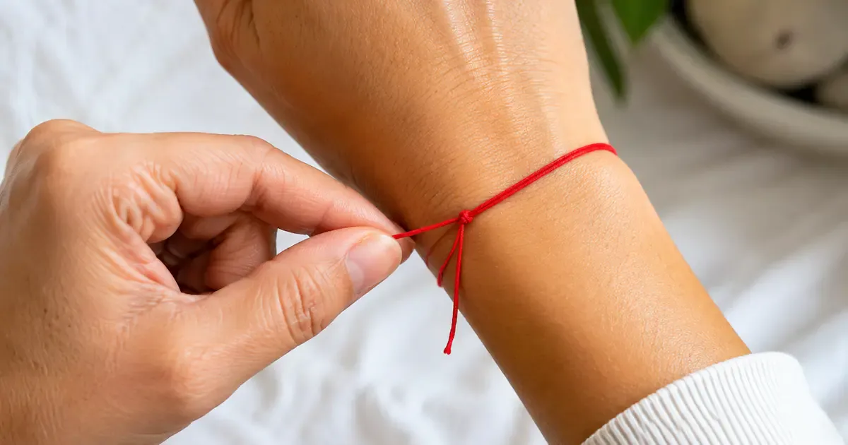 Rotes Band am Handgelenk: Zwischen spirituellem Schutz und modernem Kult