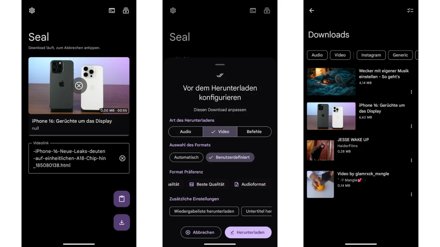 Screenshots von Seal