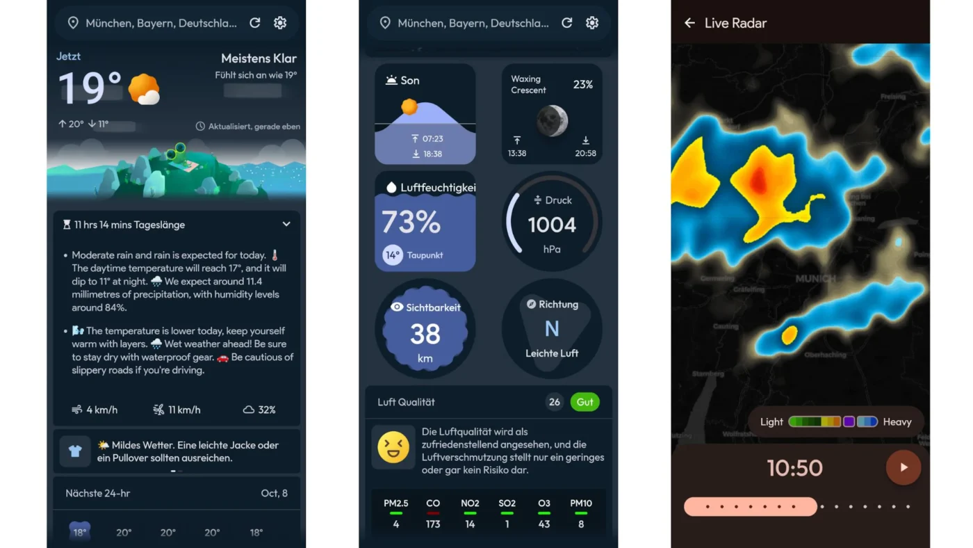 Screenshots von Weather Master