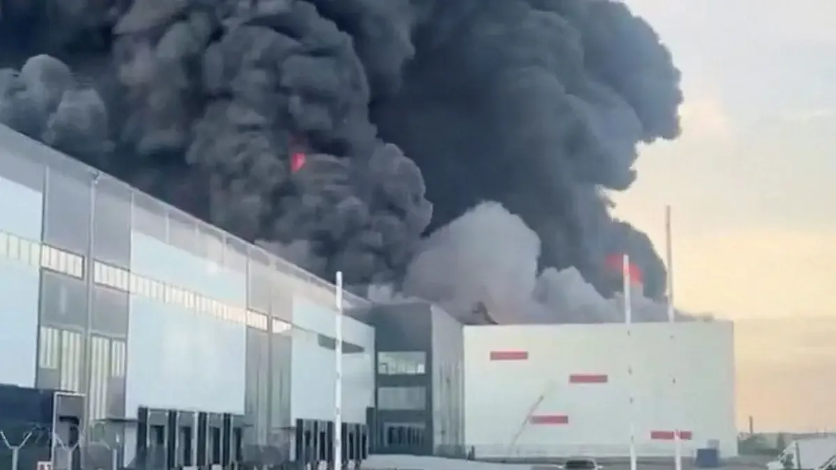 Smoke rises from Wildberries facility, Russia