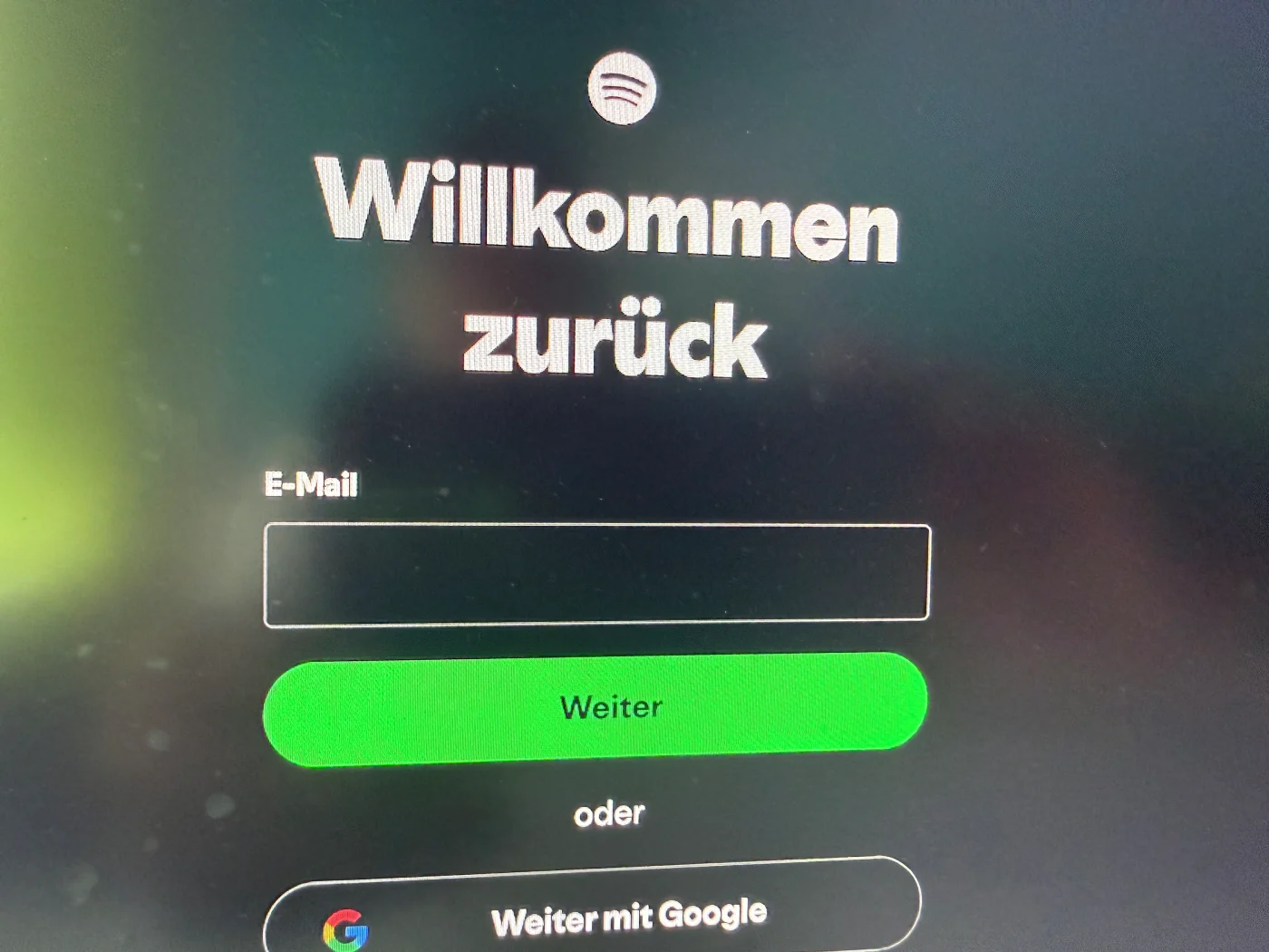 Spotify-Anmeldung mit Änderungen
