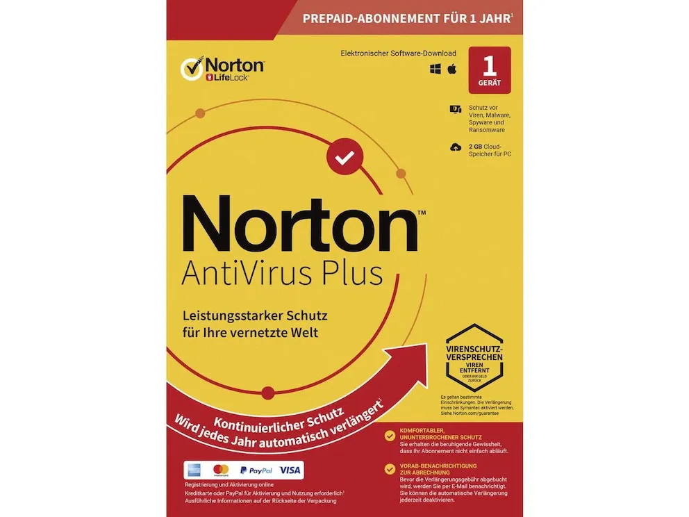 Symantec Norton Antivirus Plus 1 Gerät 1 Jahr