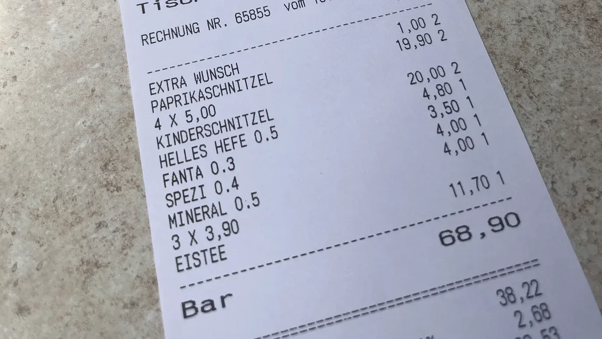 Überraschung beim Bezahlen: Wenn das Kinderschnitzel plötzlich nur fünf Euro kostet