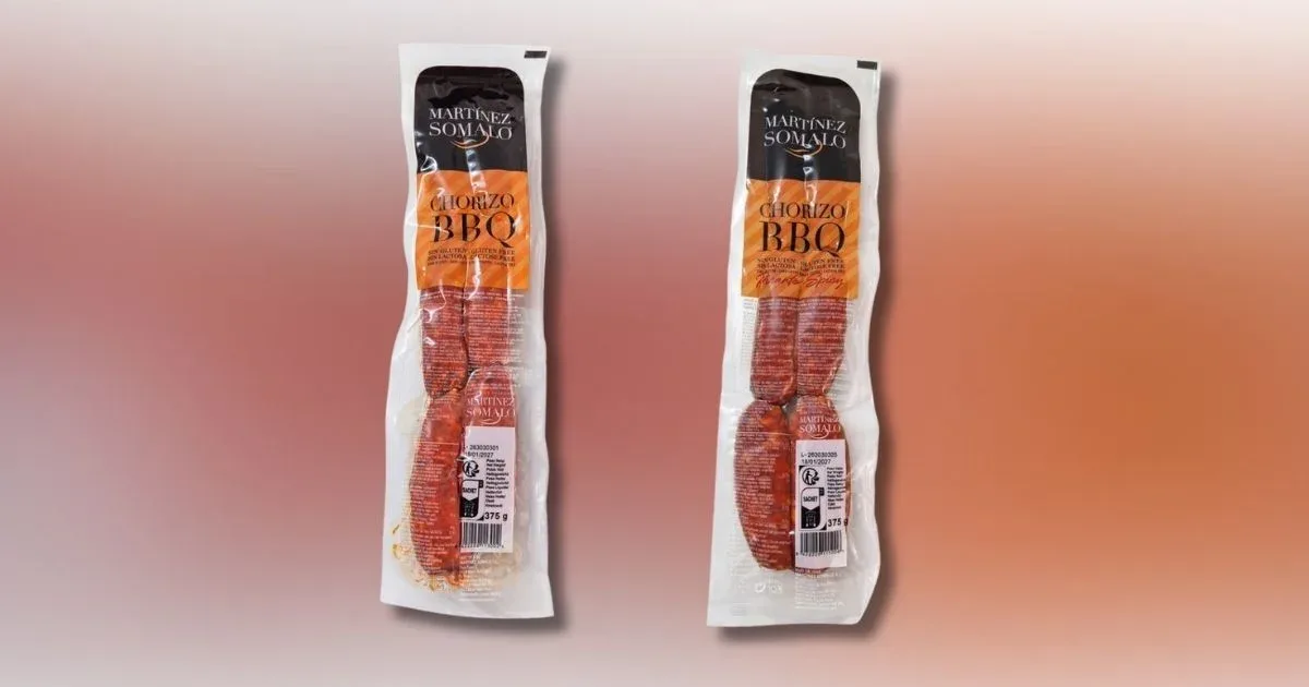 Verpackungen der betroffenen Chorizo-Wurstprodukte von Martinez Somalo.
