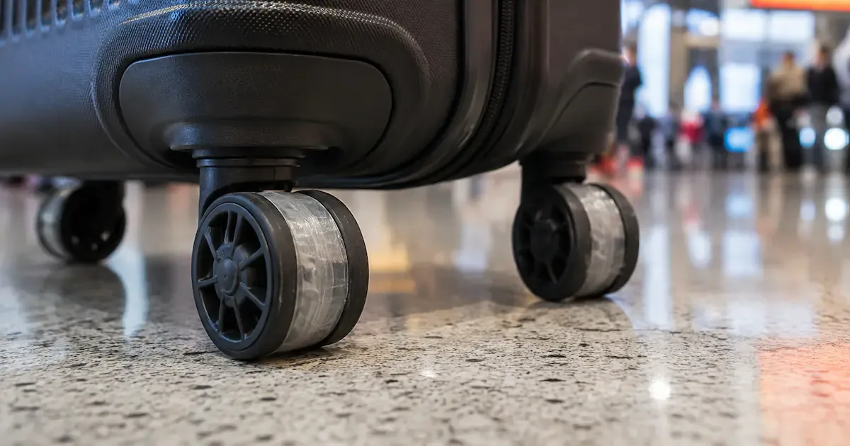 Warum clevere Reisende jetzt Klebeband an ihre Kofferrollen kleben