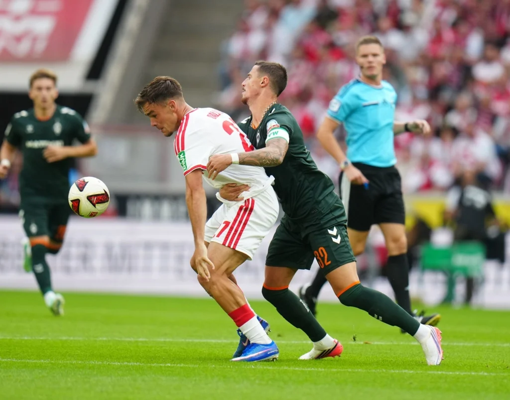 1. FC Köln verpasst Heimsieg: 1:1 gegen Werder Bremen vor 50.000 Zuschauern
