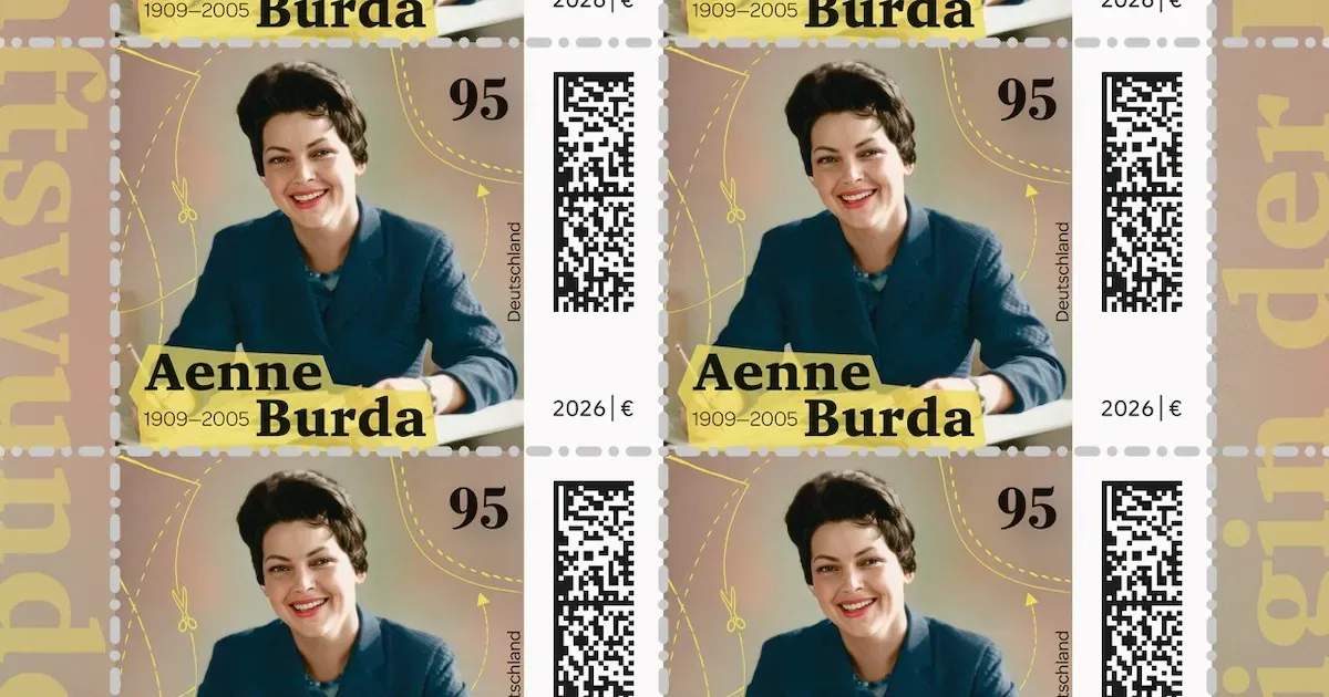 1,5 Millionen Exemplare für 95 Cent: Deutsche Post ehrt Aenne Burda mit Sonderbriefmarke