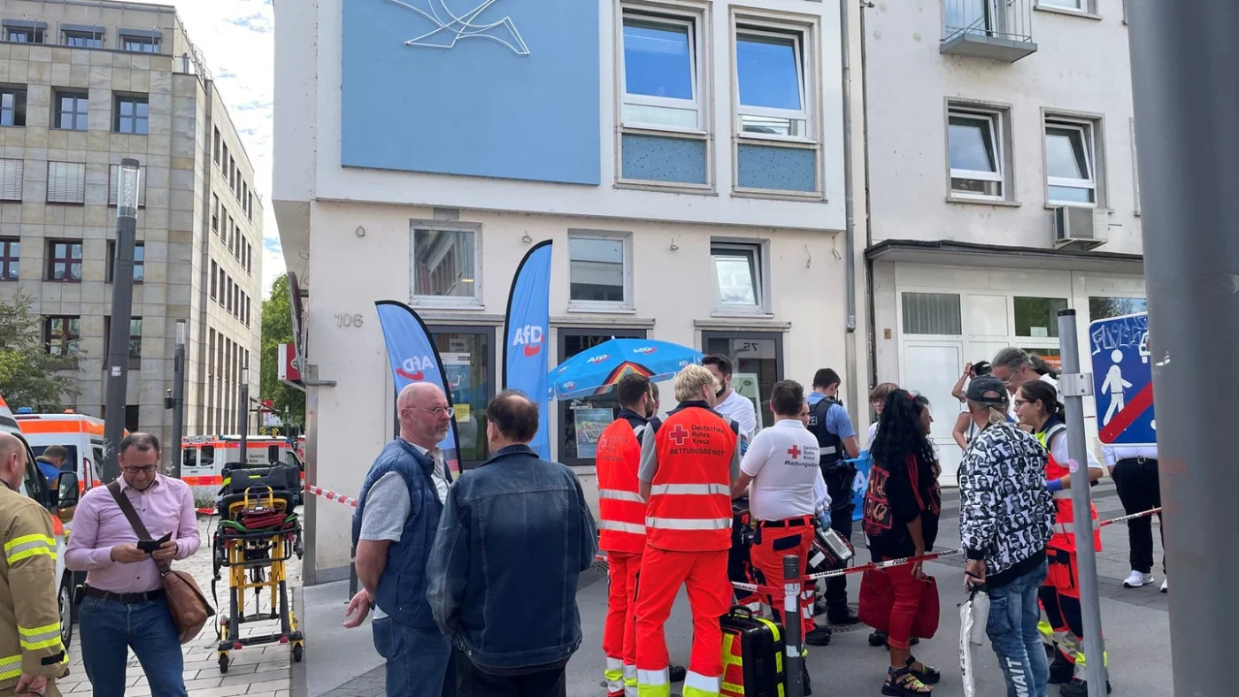 9 Verletzte in Bad Kreuznach: Unbekannte Flüssigkeit auf AfD-Infostand geschüttet