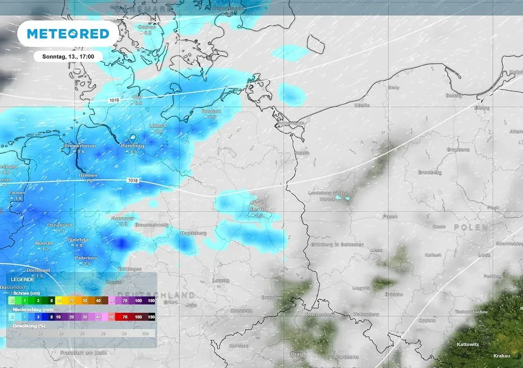 Am Sonntag kommt es in Hamburg vermutlich noch einmal zu Regen. Anschließend könnte es (außer am darauffolgenden Mittwoch) zu trockeneren Wetterlagen kommen.