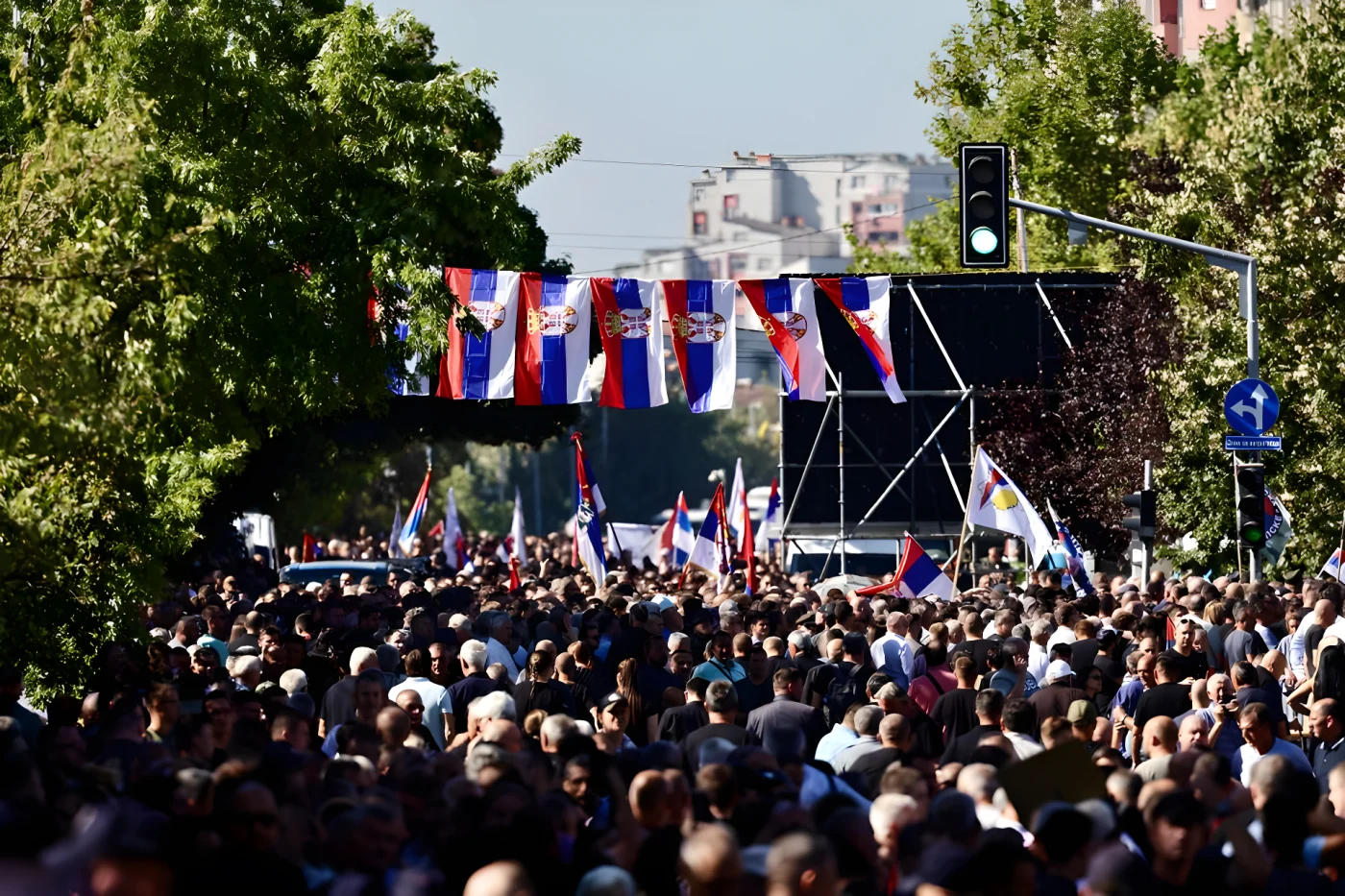 Belgrad, Serbien: Die Menschen gedenken Kriegsverbrecher Mladić.