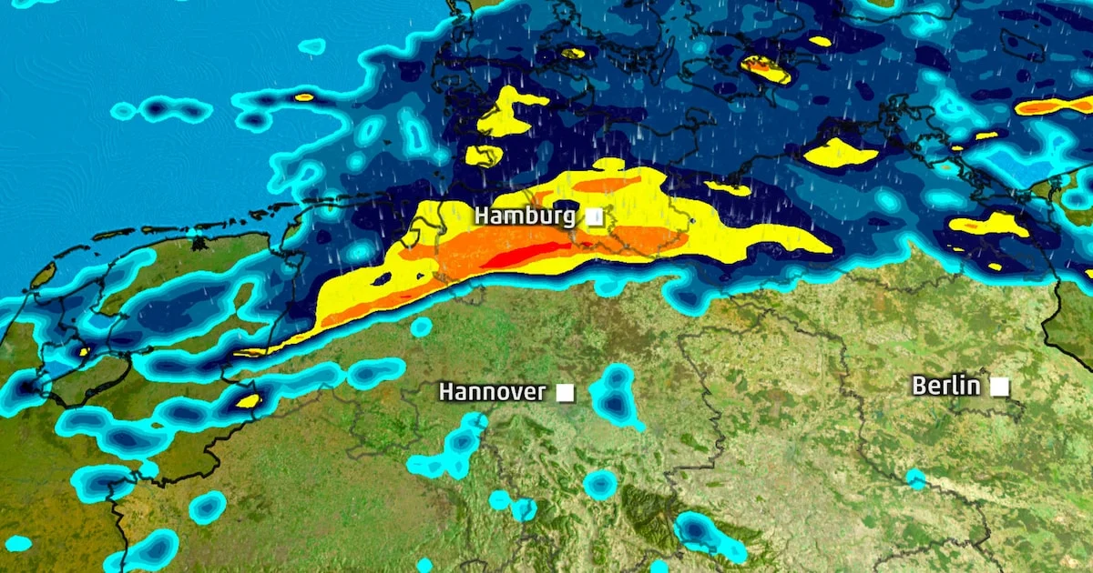 Bis zu 55 Liter Regen und Orkanböen: Kaltfront trifft den Norden Deutschlands am Freitag