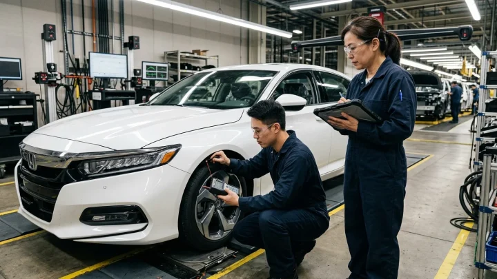 Symbolbild zur Qualitätskontrolle in der chinesischen Automobilproduktion