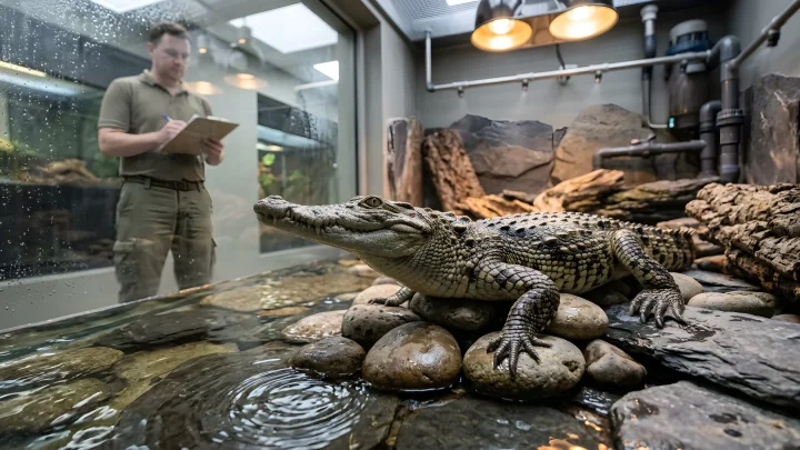Nilkrokodil Elinor im Reptilienzoo Füssen