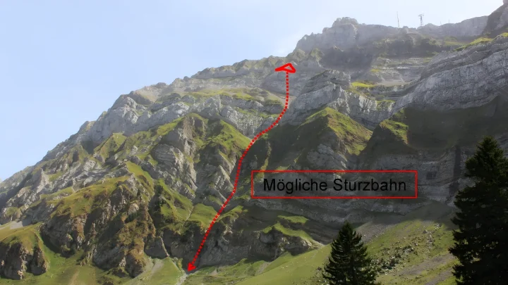 15.000 Kubikmeter Fels instabil: Akute Felssturzgefahr am Säntis erzwingt Sperrungen