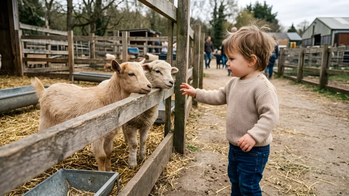 Nutztiere in einem Gehege