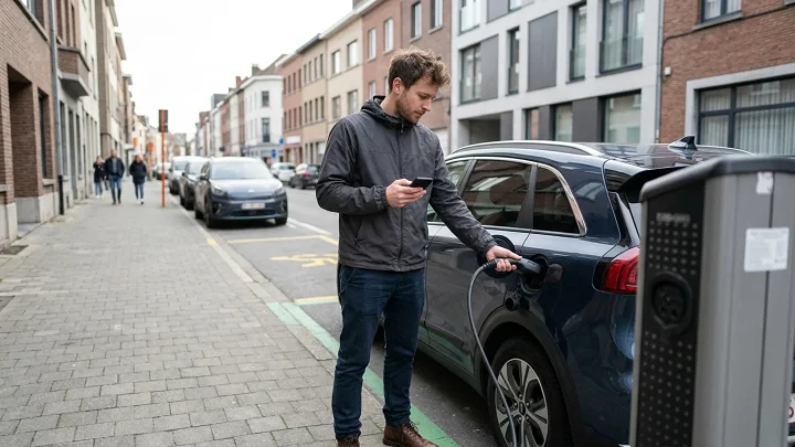 Elektroauto an einer Ladestation