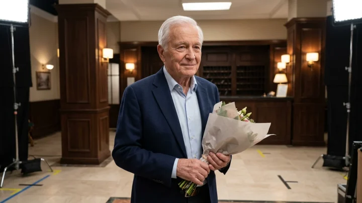 Schauspieler Dirk Galuba am Set der ARD-Serie Sturm der Liebe