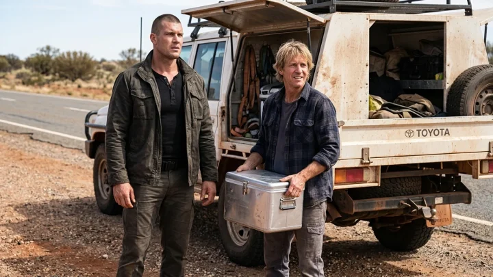 Alan Ritchson und Owen Wilson in der Actionkomödie Runner