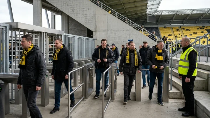 Blick auf die Zuschauerränge im Tivoli Stadion in Aachen bei einem Heimspiel