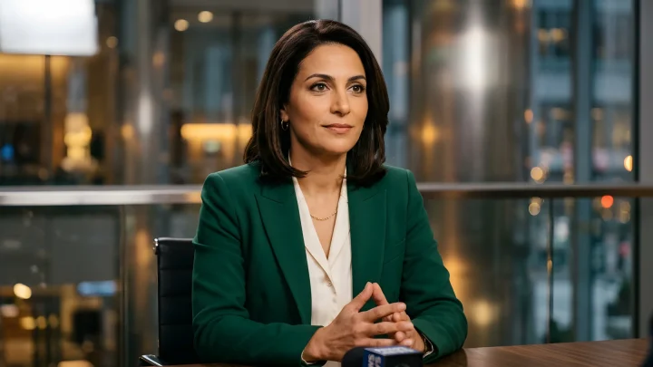 Amira Mohamed Ali im Porträt bei einer politischen Veranstaltung