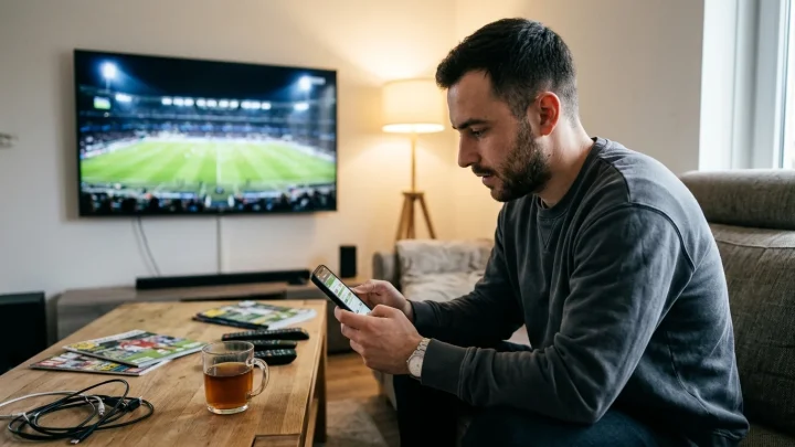 Fußballrasen in einem Stadion vor einem Spiel der türkischen Liga