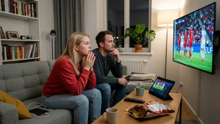 Spielerinnen des FC Bayern München auf dem Platz in der UEFA Women's Champions League