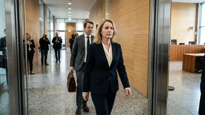 Christina Block vor dem Hamburger Landgericht im Strafprozess
