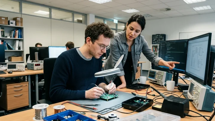 Serverraum mit digitaler Sicherheitsinfrastruktur und EU-Konformitätsprüfung