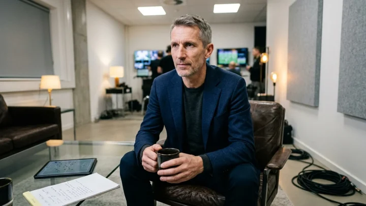 Dietmar Hamann im Fernsehstudio als Fußball-Experte