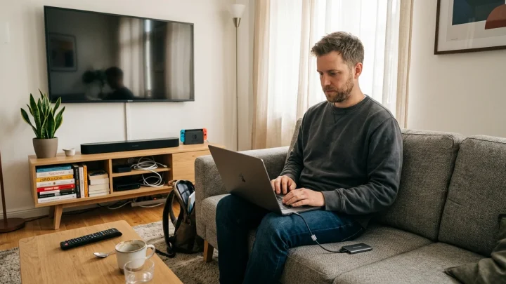 Streaming-App Disney Plus auf einem Smart-TV mit Anzeige von 4K-Inhalten