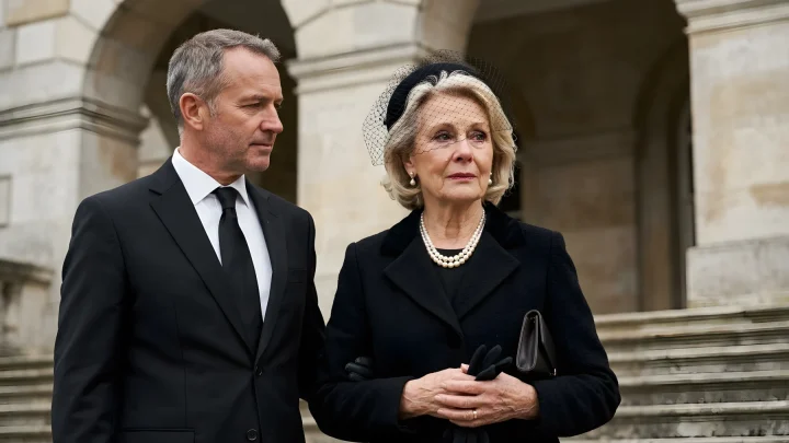 Königin Sonja von Norwegen bei der Trauerfeier in der Ris-Kirche in Oslo
