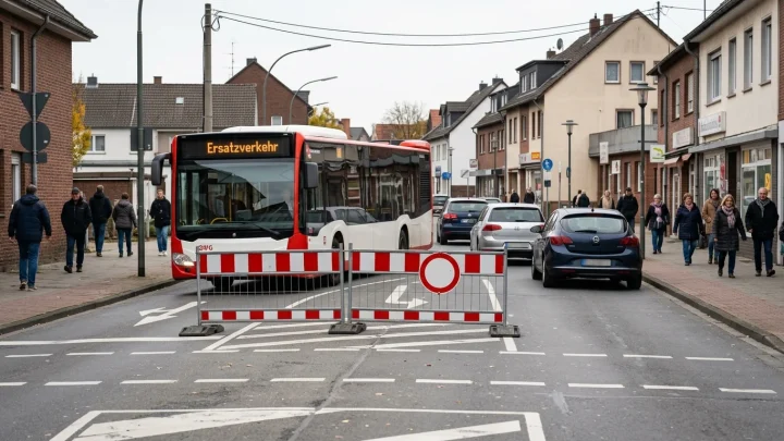 Warnschild vor einer Straßensperrung