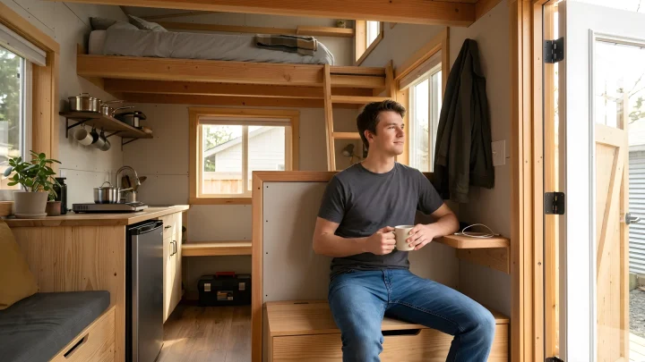 Tiny House auf einem Grundstück