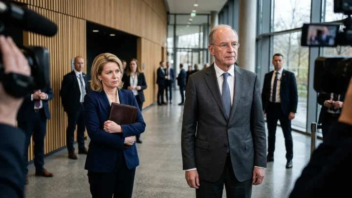 Friedrich Merz und Katherina Reiche bei einer politischen Beratung