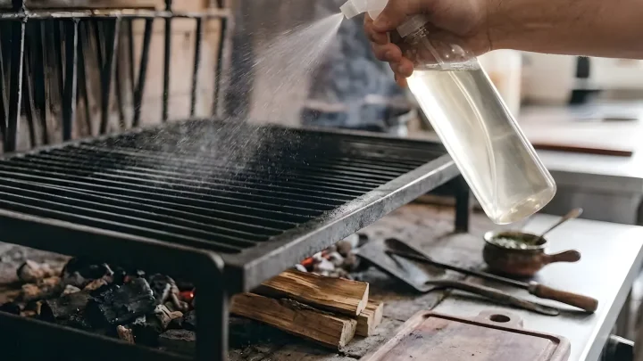Grillrost mit Essig reinigen: So löst das Hausmittel eingebranntes Fett
