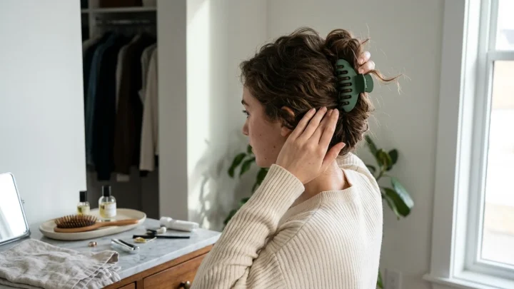 ivyclip Haarspange im Einsatz bei Hochsteckfrisuren und feinem Haar